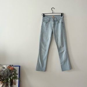 MOTHER Light Blue Ankle & Cropped Jeans